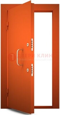 Оранжевая стальная бронированная дверь с нитроэмалью ДБ-2 в Жуковском