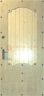 Белая железная дверь с евровагонкой ДЕ-9 в Жуковском