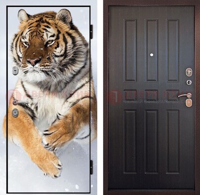 Металлическая дверь с фотопечатью тигра ДФ-1 в Жуковском