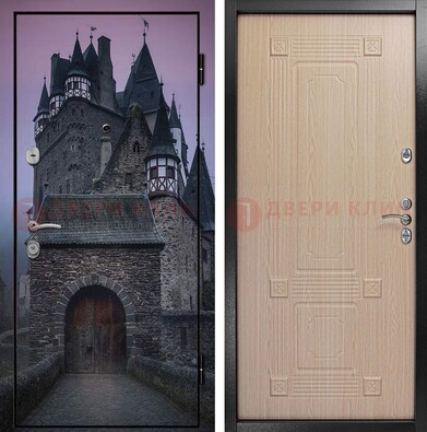 Входная металлическая дверь с фотопечатью замка ДФ-38 в Жуковском