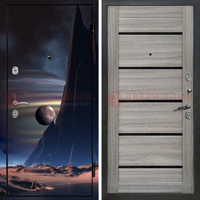 Стальная дверь с фотопечатью космоса ДФ-49 в Жуковском