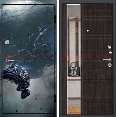 Железная дверь с фотопечатью космической фантастики ДФ-51 в Жуковском