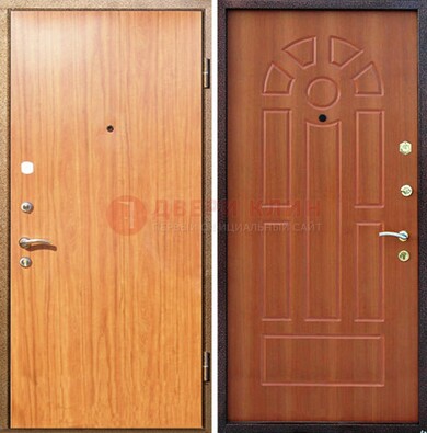 Светлая железная дверь с ламинатом МДФ внутри ДЛ-15 в Жуковском