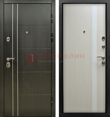 Морозостойкая темная металлическая дверь с МДФ ДМ-164 в Жуковском