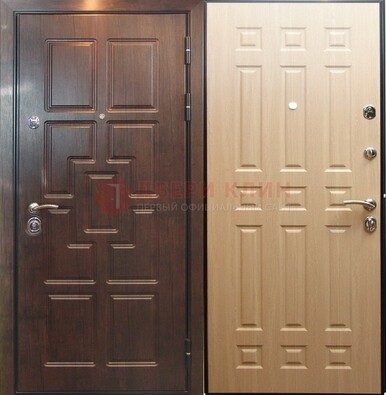 Коричневая входная дверь с МДФ ДМ-181 в Лыткарино
