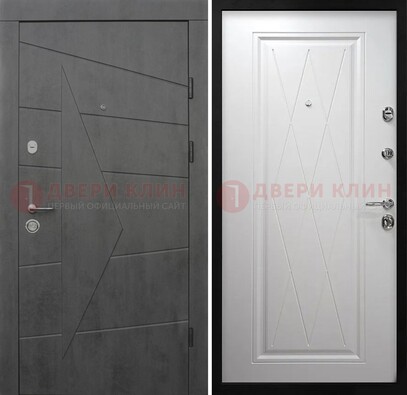 Темная железная дверь МДФ с рисунком ДМ-194 в Жуковском