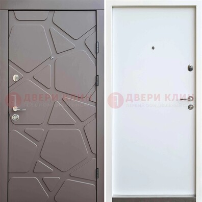 Серая входная дверь с филенчатой МДФ ДМ-216 в Жуковском