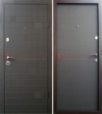 Черная железная дверь МДФ ДМ-227 в Жуковском
