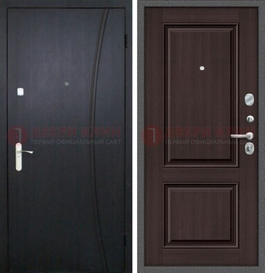Темная стальная дверь с МДФ панелями ДМ-362 в Воронеже