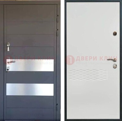 Металлическая дверь МДФ темная и светлая ДМ-420 в Жуковском