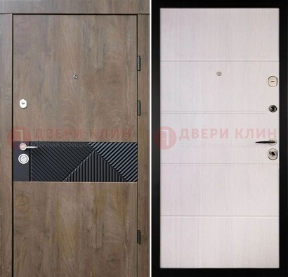 Современная стальная дверь с МДФ в квартиру ДМ-444 в Жуковском