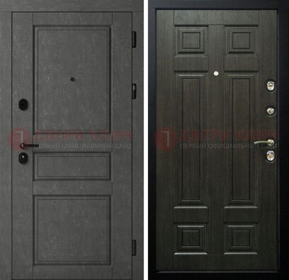 Серая стальная дверь с классическими МДФ ДМ-456 в Жуковском