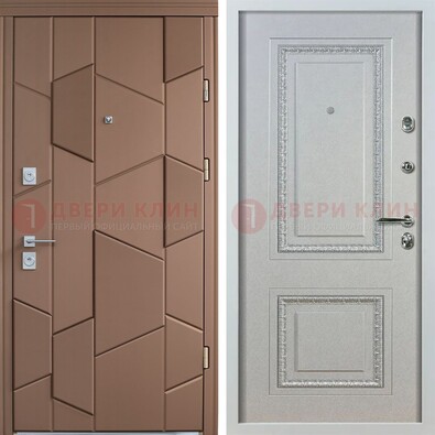 Квартирная стальная дверь с разными панелями МДФ ДМ-496 в Жуковском