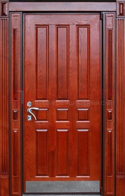Красная входная дверь для улицы с МДФ ДМ-532 в Жуковском