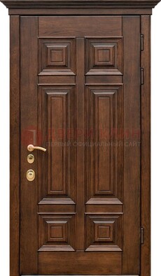 Филенчатая железная дверь с массивом дуба ДМД-68 в Жуковском