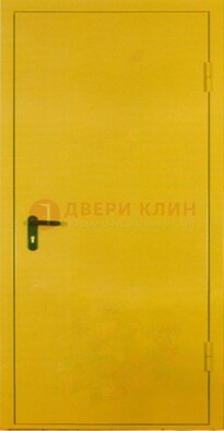 Желтая железная дверь с нитроэмалью ДН-5 в Жуковском