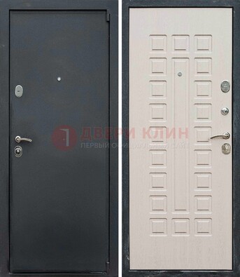 Черная металлическая дверь с порошковым покрытием ДП-101 в Жуковском