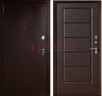 Темная входная дверь с порошковым окрасом ДП-113 в Жуковском