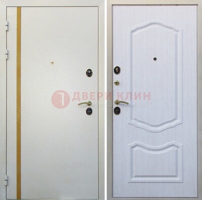 Белая входная дверь с порошковым напылением ДП-136 в Жуковском