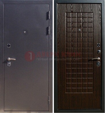 Серая металлическая дверь с порошковым напылением ДП-153 