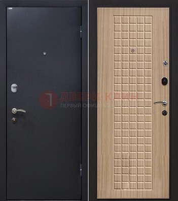 Черная металлическая дверь с порошковым покрытием ДП-157 в Жуковском