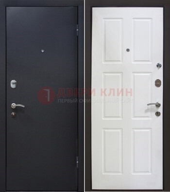 Черная металлическая дверь с порошковым покрытием ДП-193 в Жуковском