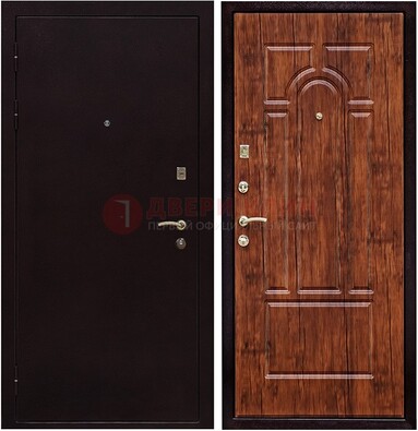 Темная железная дверь с порошковым покрытием ДП-194 в Ногинске