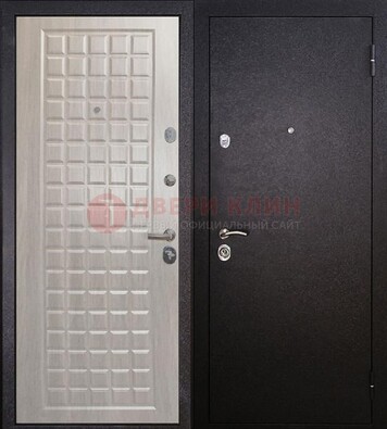 Черная входная дверь с порошковым покрытием ДП-206 в Жуковском
