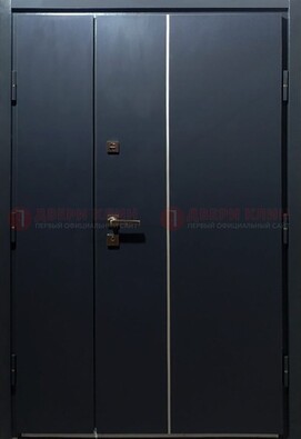Темная металлическая дверь с порошковым покрытием ДП-220 в Самаре