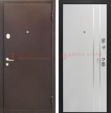 Входная дверь с порошковым покрытием с МДФ с молдингами ДП-232 в Жуковском
