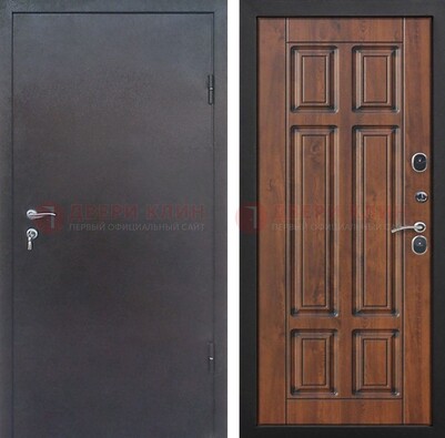 Входная дверь с порошковым покрытием Медный антик с МДФ панелью ДП-235 в Жуковском