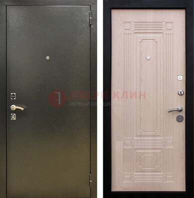 Входная темно-серая дверь с порошковым напылением и МДФ ДП-273 в Жуковском