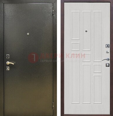 Входная дверь Темное серебро с порошковой отделкой и терморазрывом МДФ ДП-282 в Жуковском