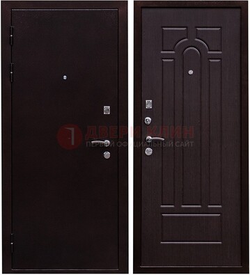 Черная стальная дверь с порошковым покрытием ДП-35 в Жуковском