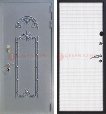 Черная входная дверь с порошковым покрытием ДП-67 в Реутове