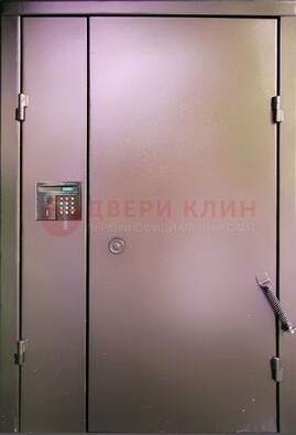 Коричневая стальная дверь в подъезд ДПД-1 в Жуковском