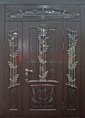 Узорная стальная дверь Винорит для парадного входа ДПР-110 в Смоленске