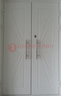 Парадная двухстворчатая дверь с фрезерованным МДФ ДПР-14 в Жуковском