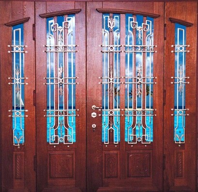 Парадная дверь со вставками из стекла ДПР-55 с шумоизоляцией в Жуковском