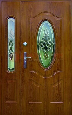 Парадная дверь со стеклянными вставками ДПР-73 для дома в Волжском