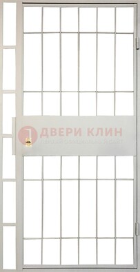 Железная решетчатая дверь в белом цвете ДР-19 в Жуковском