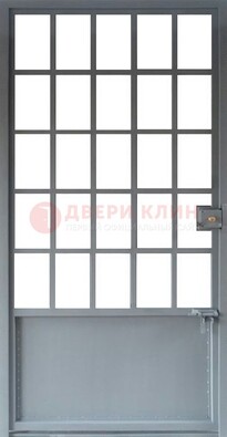 Металлическая решетчатая дверь в сером цвете ДР-7 в Жуковском