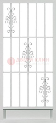 Белая железная решетчатая дверь ДР-9 в Жуковском
