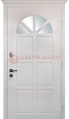 Светлая железная дверь со стеклом ДС-29 в Жуковском