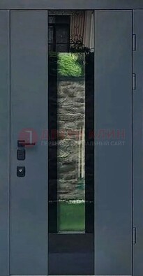 Современная дверь со стеклом для коттеджа ДС-40 в Жуковском