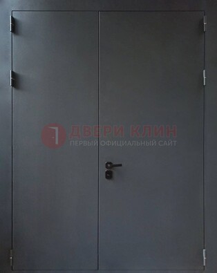 Черная распашная тамбурная дверь Порошок ДТМ-46 в Жуковском