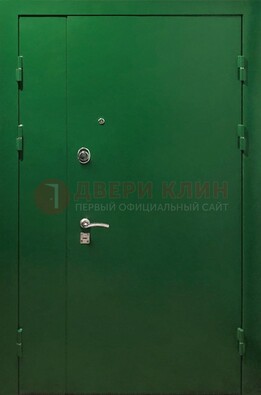 Зеленая распашная тамбурная дверь Порошок ДТМ-47 в Жуковском