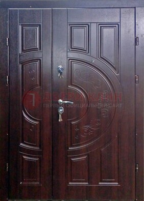 Металлическая филенчатая дверь с виноритом и МДФ Беленый дуб ДВТ-145 в Балашихе