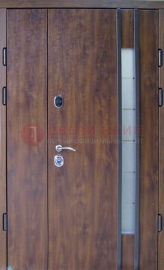 Стальная дверь с виноритом и стеклом ДВТ-187 в Электрогорске