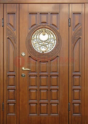Металлическая филенчатая дверь с виноритом ДВТ-191 в Жуковском